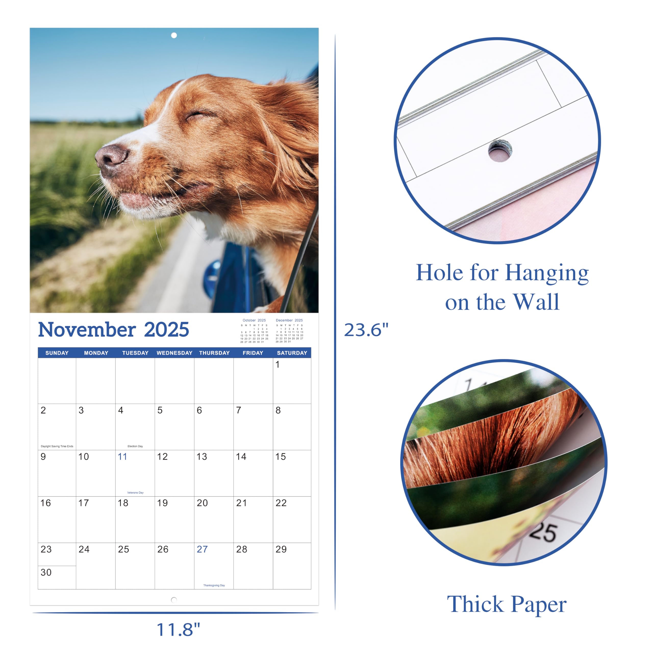 2025-2026 Wall Calendar - 18 Month Large Monthly Planner from July 2025 to December 2026, 12x24 Inches Open Format with Blank Date Boxes, Funny Office & Home Decor Gift for Coworkers, Friends & Family - Perfect for Planning, Scheduling & Home Organization