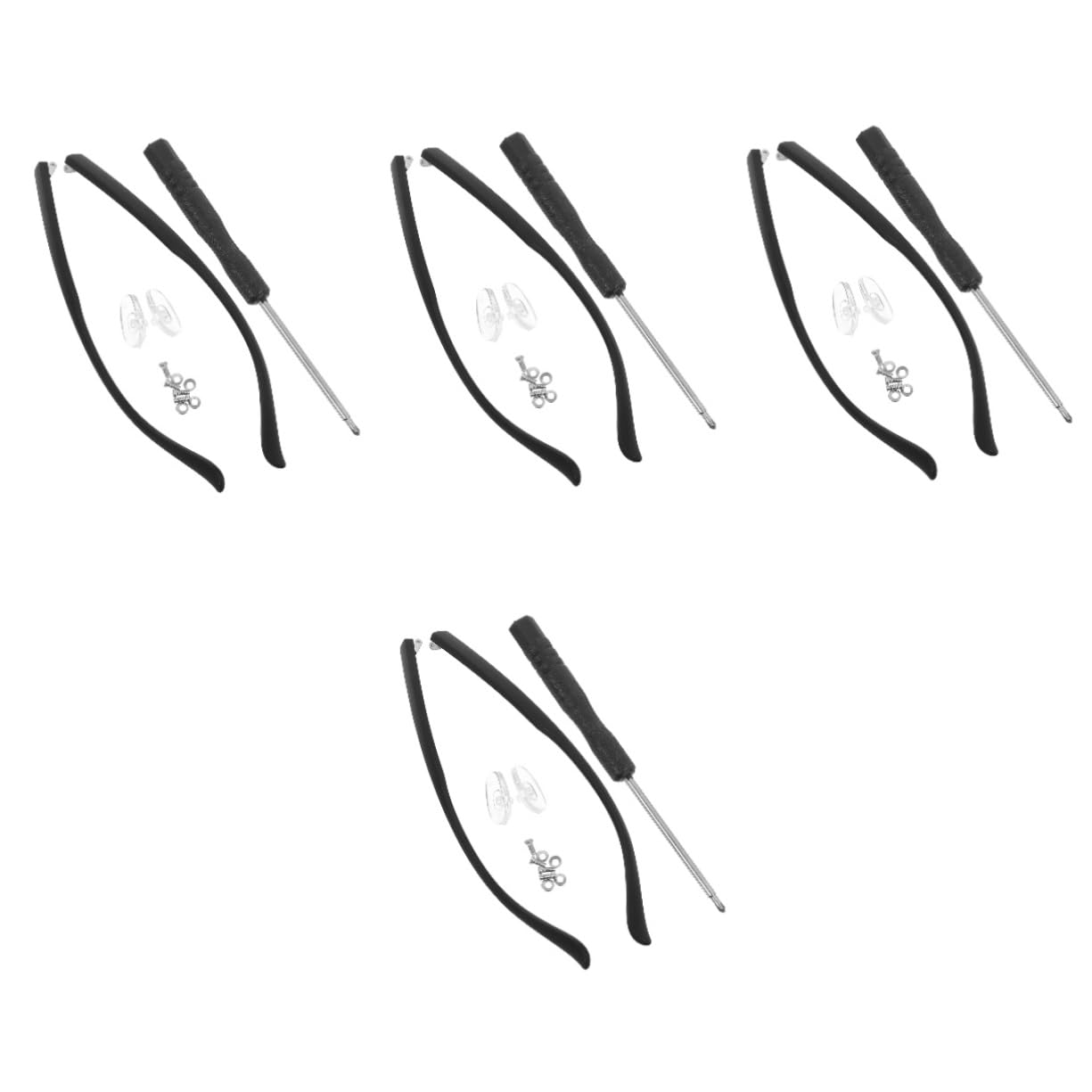 Minkissy 4 Pairs Glasses Replacement Arms & Legs - Eyeglass Repair Kit for Sunglasses & Optical Frames - Perfect for Home, Office, and Travel Emergency Fixes