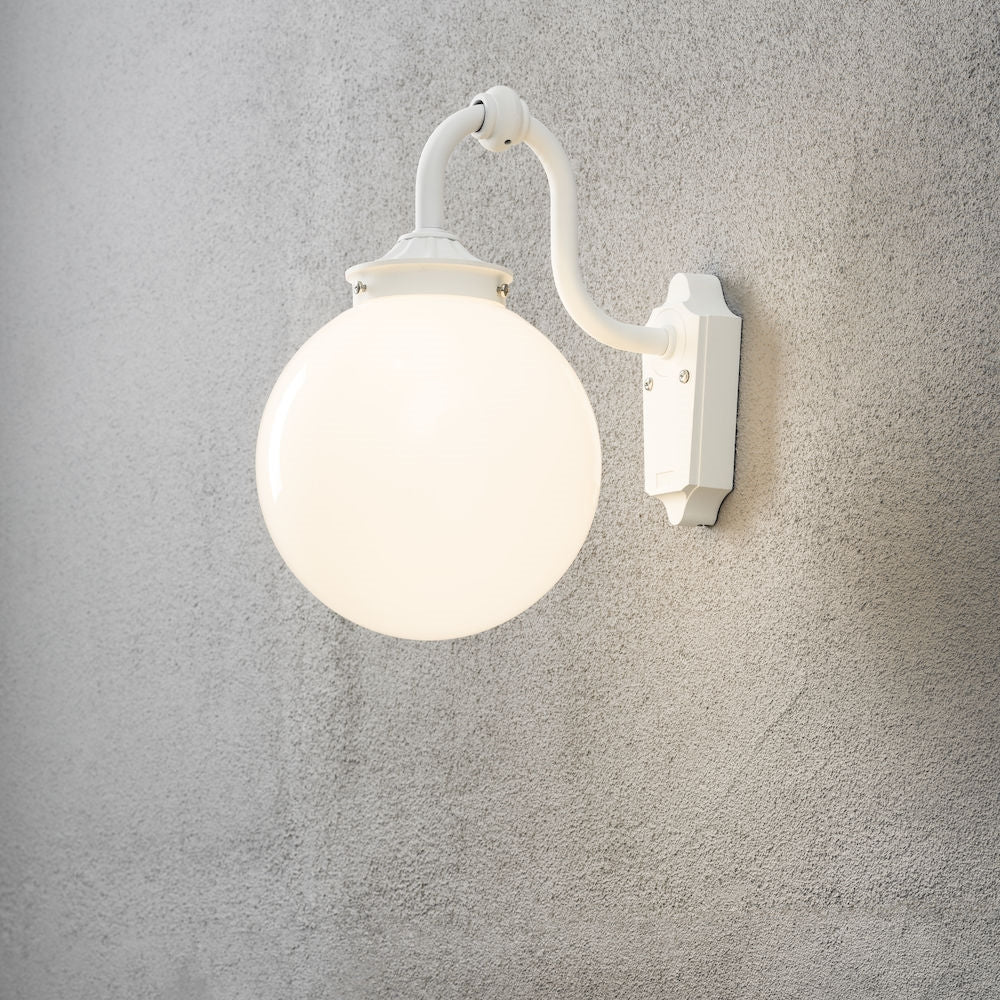 Arcturus IP23 Rated Down Wall Light in Matt White - Perfect for Indoor and Outdoor Home Lighting
