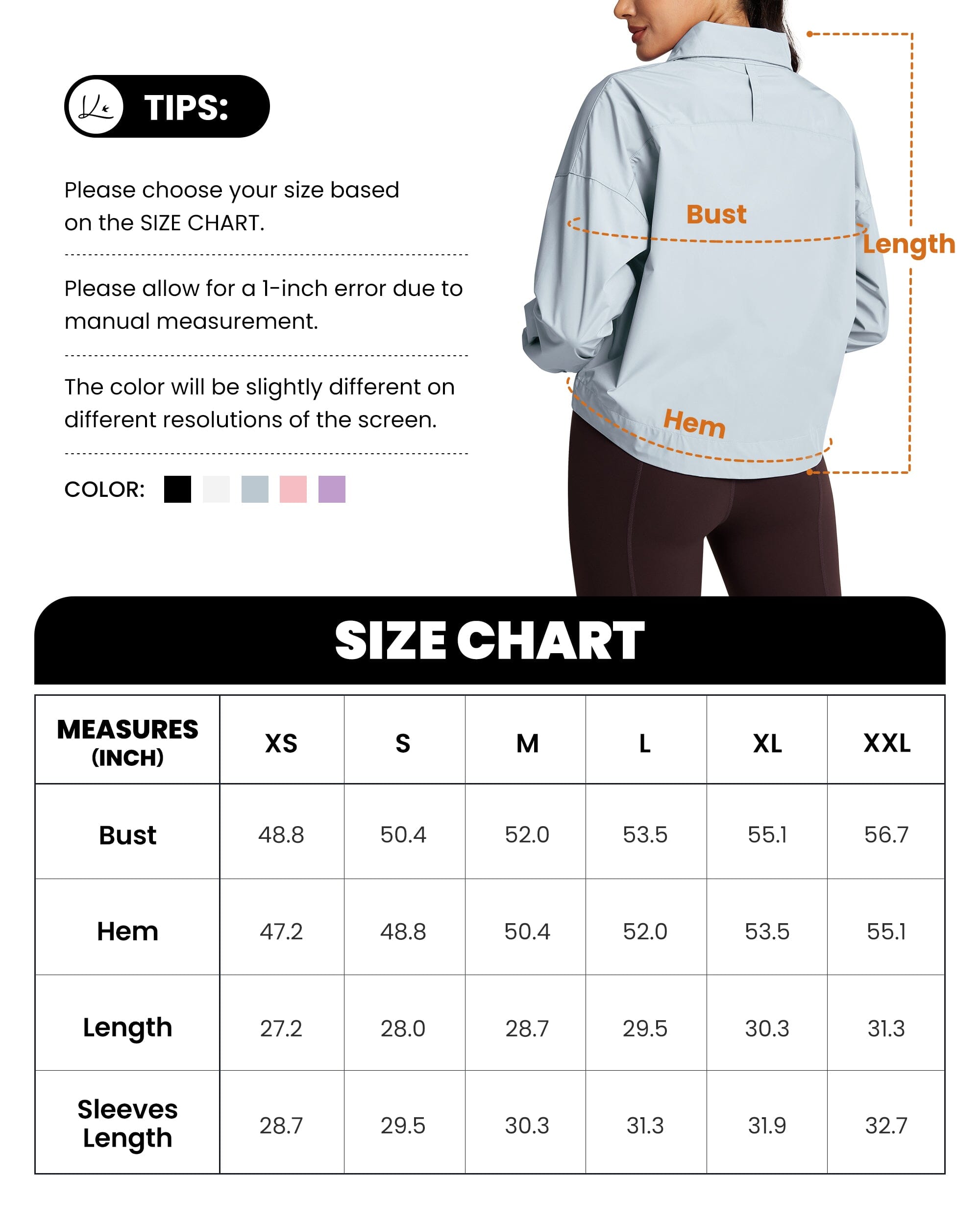 Lightweight Windbreaker Jacket for Men & Women - Waterproof Outdoor Running Hiking Travel Jacket - Perfect for Jogging, Camping & Spring Weather