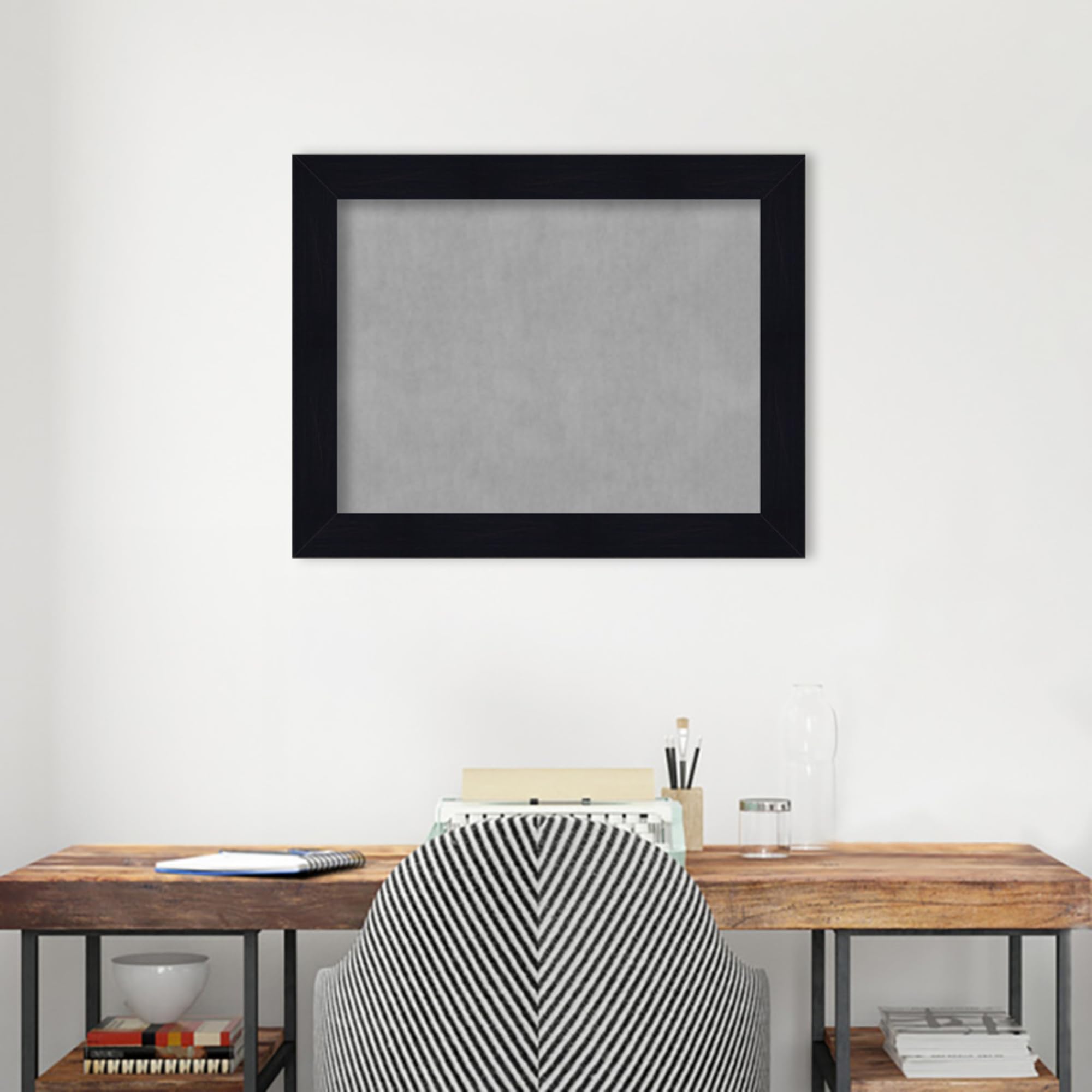 Amanti Art 22x28 Inch Blue Framed Magnetic Vision Board - 100% Metal Sheet for Office Decor, Home Organization & Kids Room - Perfect for Displaying Photos, Notes & Magnets in Kitchen, Mudroom or Workspace