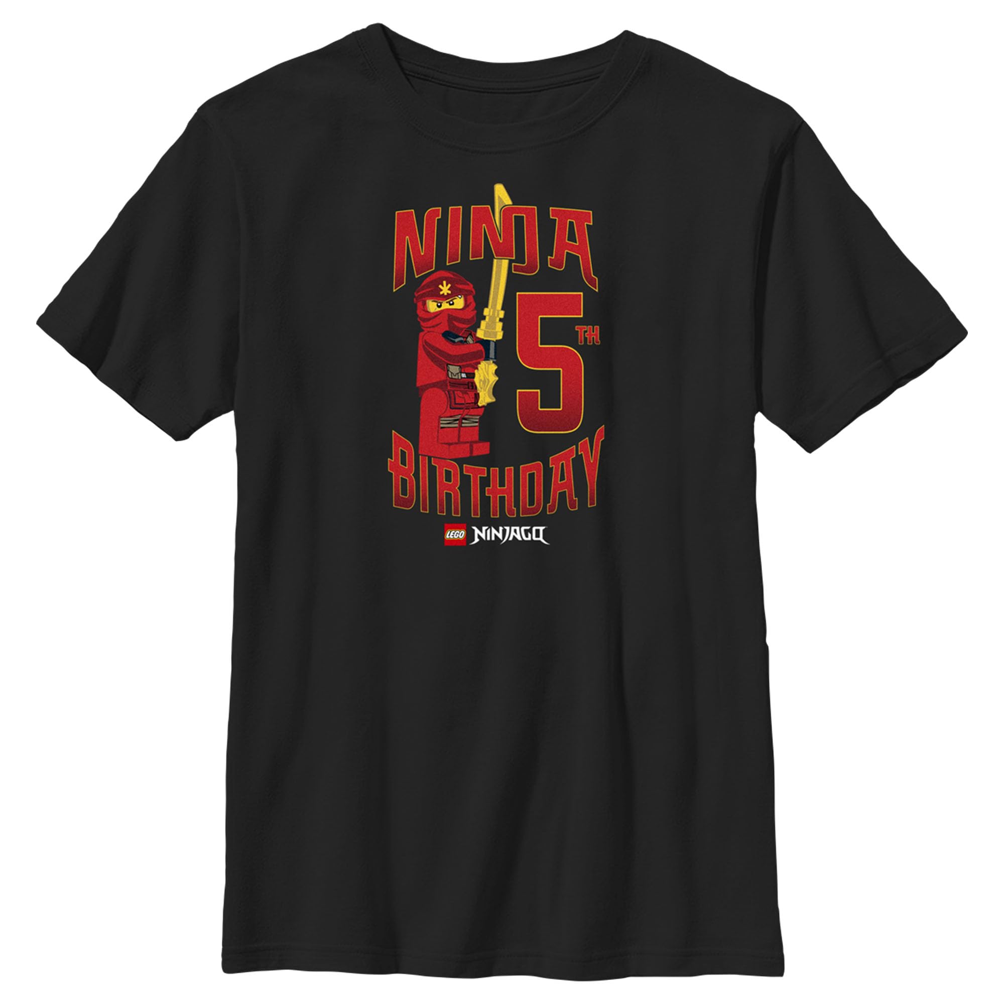Lego Ninjago Ninja Birthday T-Shirt for Boys - Short Sleeve Graphic Tee - Perfect for Kids' Birthday Parties & Playdates