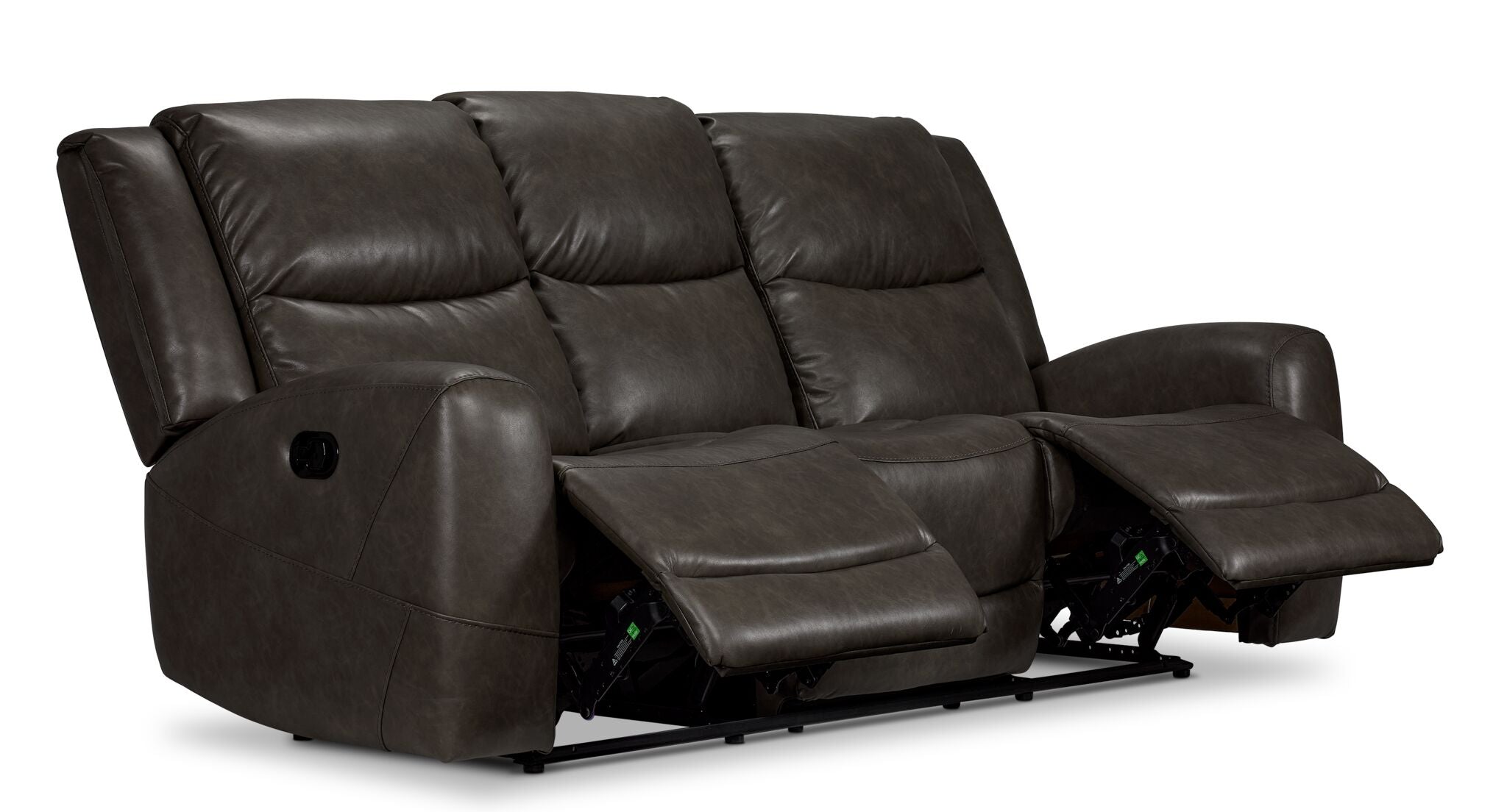 Copley Reclining Sofa - Modern Slate Gray Fabric Sectional Couch with Adjustable Headrest | Perfect for Living Room, Home Theater & Family Gatherings