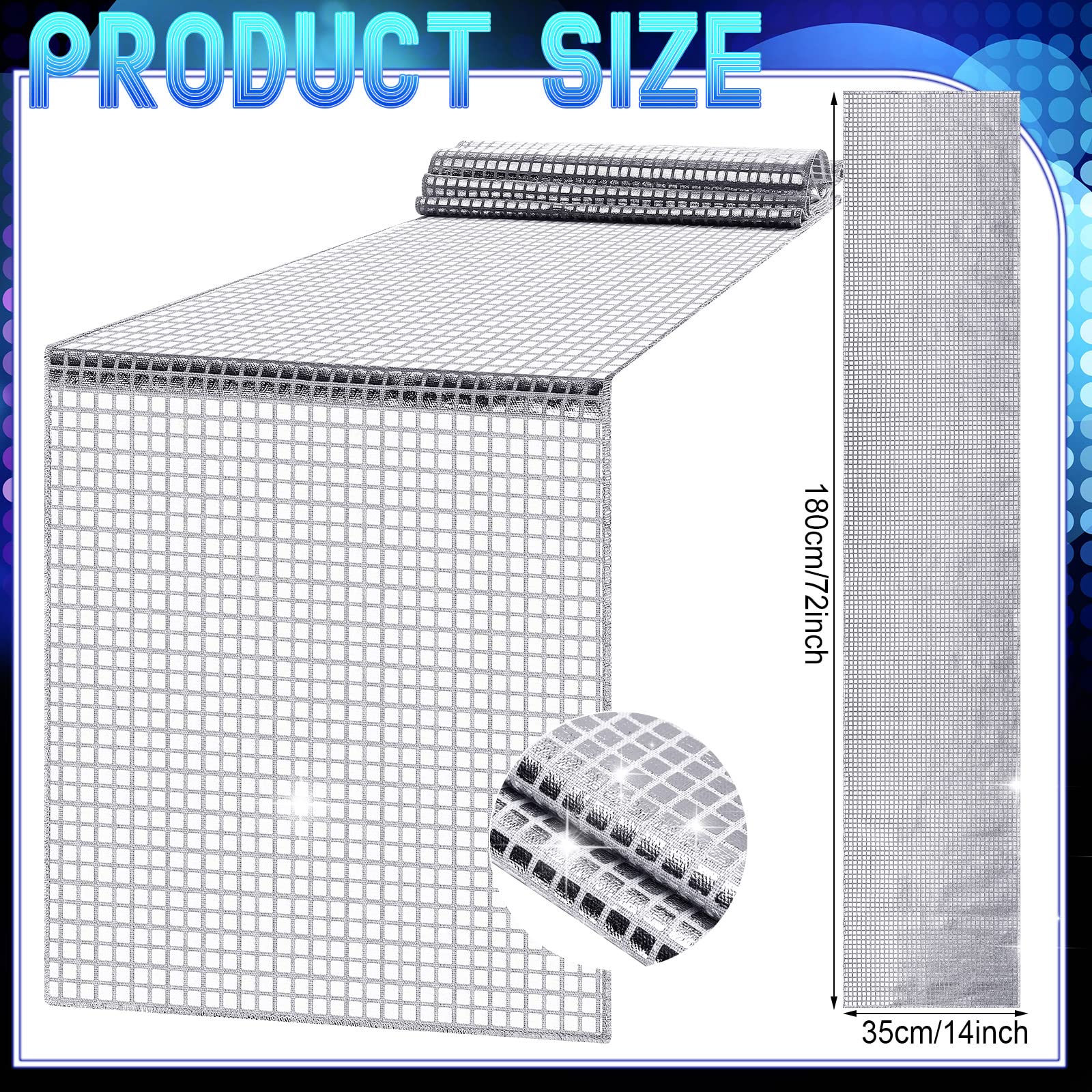 Marsui 201 Pcs Disco Ball Party Decorations Kit - 70s Theme Party Supplies with Glitter Table Runner, Disco Ball Plates, Napkins, Paper Cups & Straws for Birthday, New Year Celebrations (Silver) | Perfect for Themed Parties, Disco Nights & Retro Events