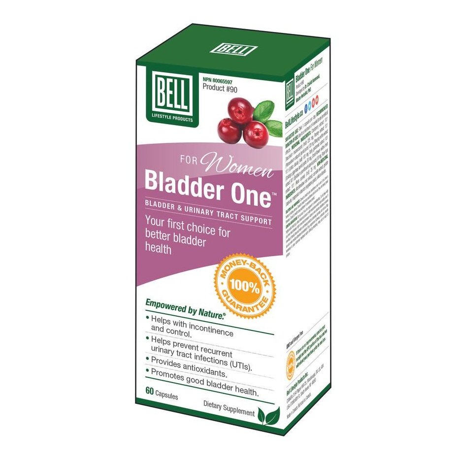 Bell Bladder One for Women with Cranberry - 60 VCaps | Urinary Tract Support Supplement for Women | Daily Bladder Health & Comfort
