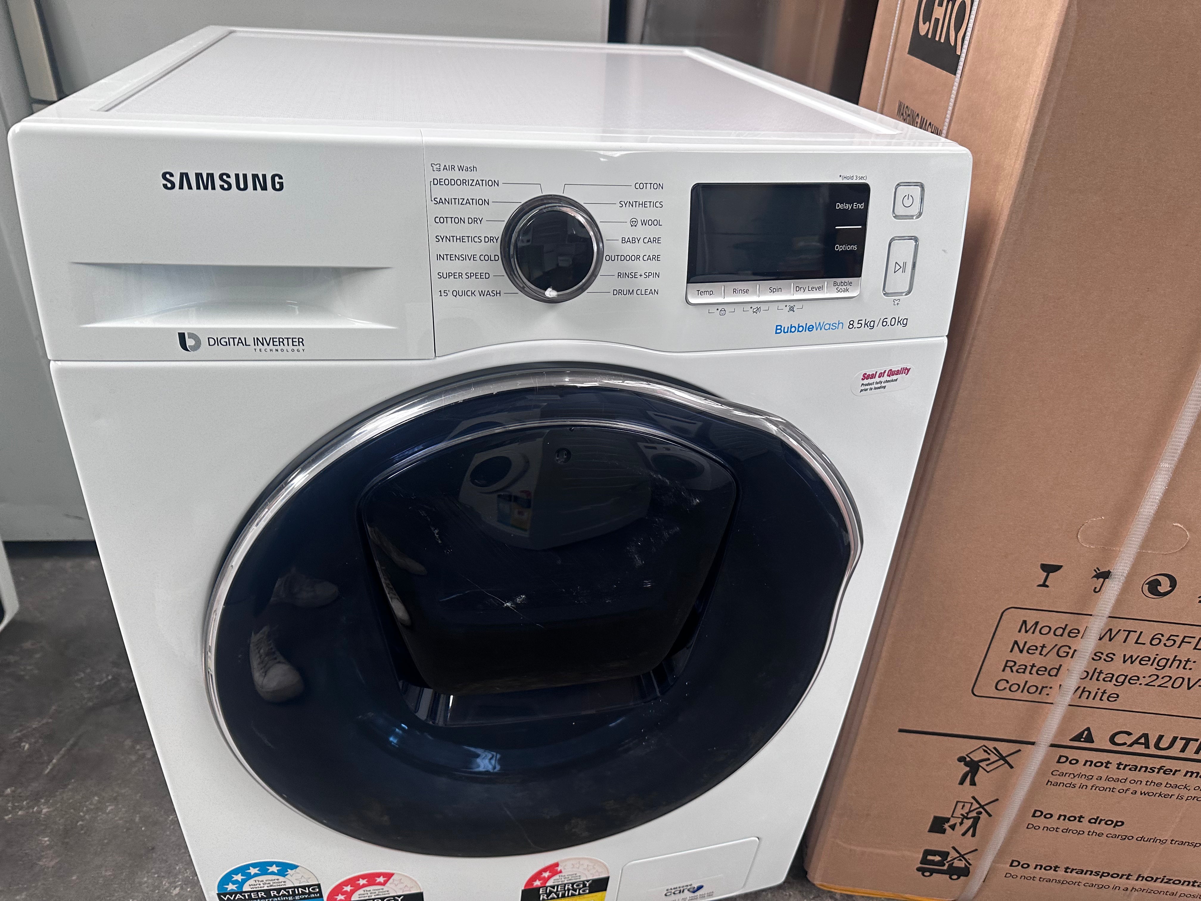 Samsung 8.5kg/6kg AddWash Front Load Washer Dryer Combo - Certified Refurbished | Eco-Friendly Laundry Solution for Apartments & Small Homes | Fast Spin & Steam Wash Technology