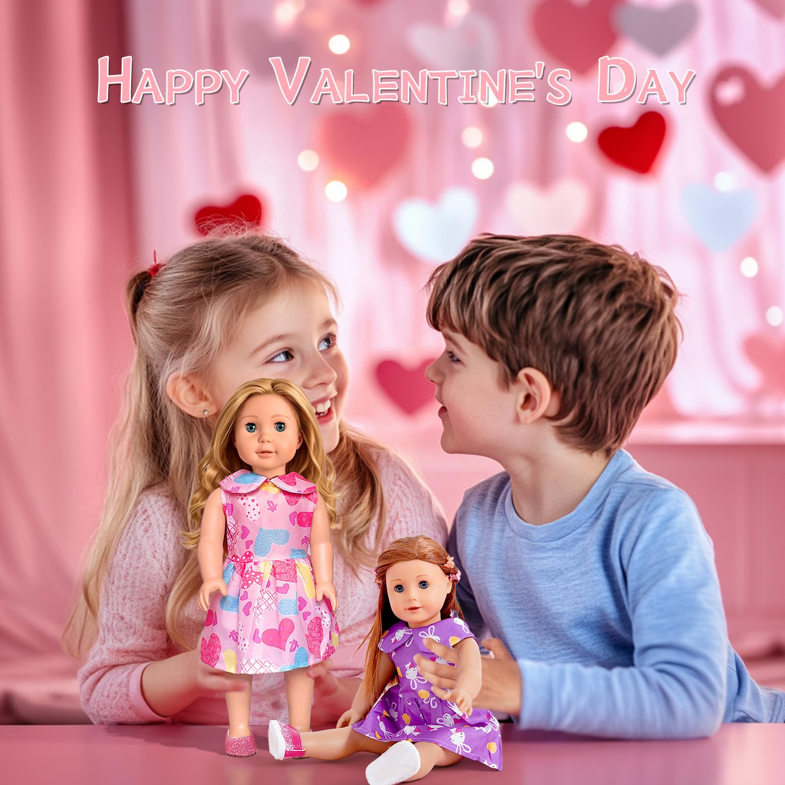 18 Inch Doll Clothes Set for Girls - 10 Piece Fashion Outfits & Accessories | Perfect for American Girl Dolls, Dress Up Play & Birthday Gifts
