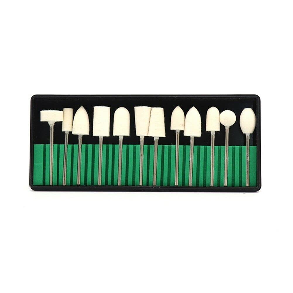 12Pcs Nail Head Polishing Mill Cutter Set - Professional Electric Manicure Drill Bits & Nail Files for Salon & Home Use - Perfect for Nail Art, Gel Polish Removal & Pedicure