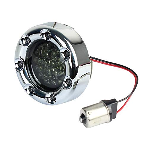 Eagle Lights 2 Inch Infinity Beam LED Turn Signal Kit for Harley Davidson - Chrome 1157 Front & 1156 Rear with Running Light Ring - Perfect for Night Riding & Custom Motorcycle Upgrades