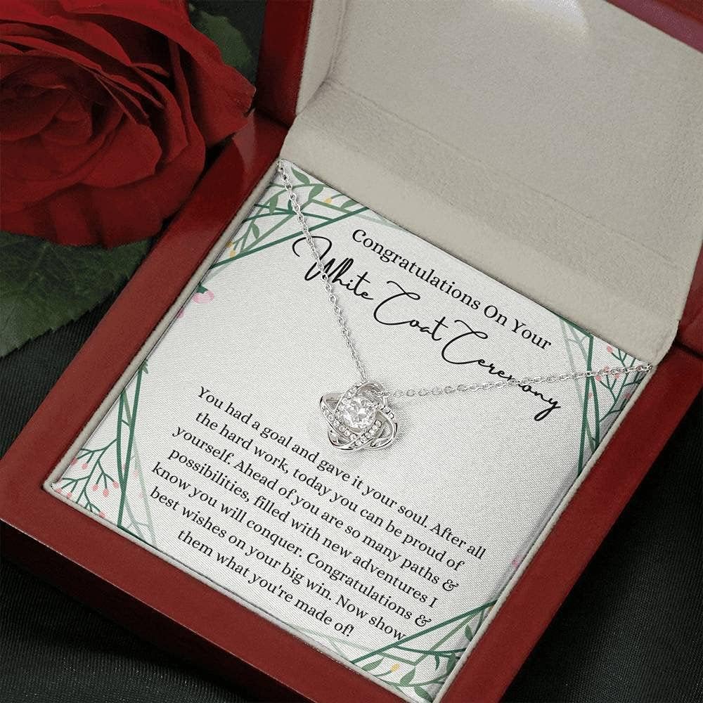 Personalized Love Knot Jewelry Gift for Medical School Graduation, White Coat Ceremony & New Doctors - Perfect Doctor Graduation Gift, Residency Gift & Medical Student Keepsake (Great for Clinical Rotations & Professional Milestones)