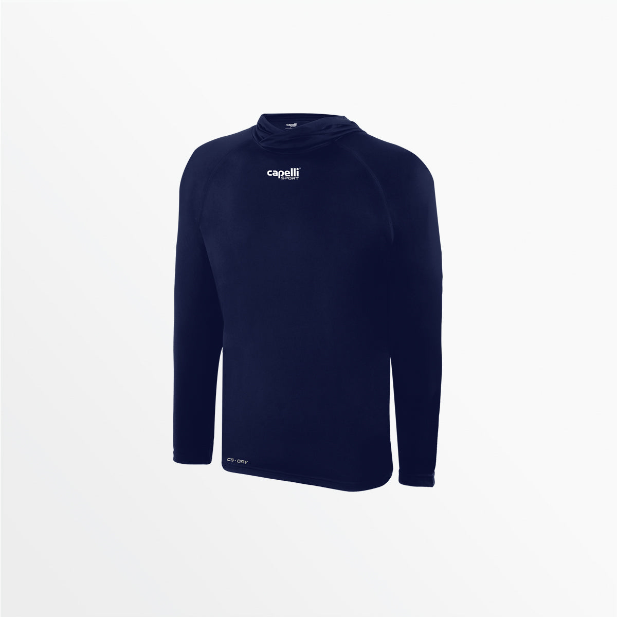Men's Long Sleeve Hooded Tee - Moisture Wicking Polyester Pullover for Gym, Running & Outdoor Activities