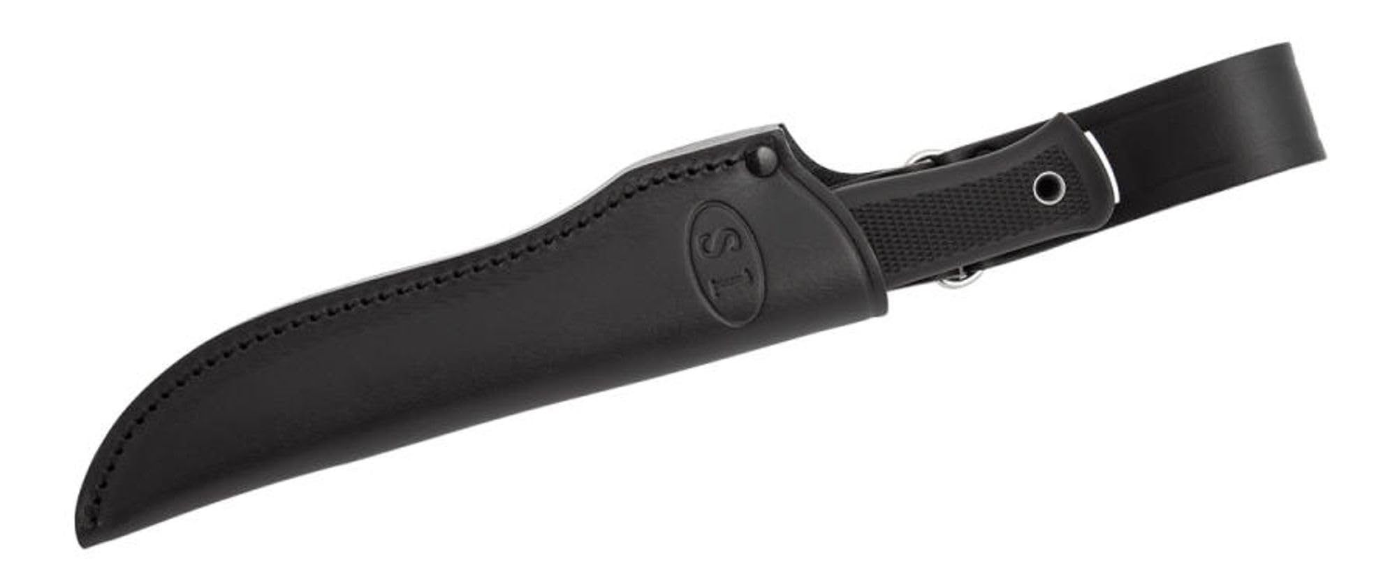 Fallkniven S1bL Black Fixed Blade Knife with Leather Sheath - Premium Swedish Survival Knife for Hunting, Camping & Outdoor Adventures