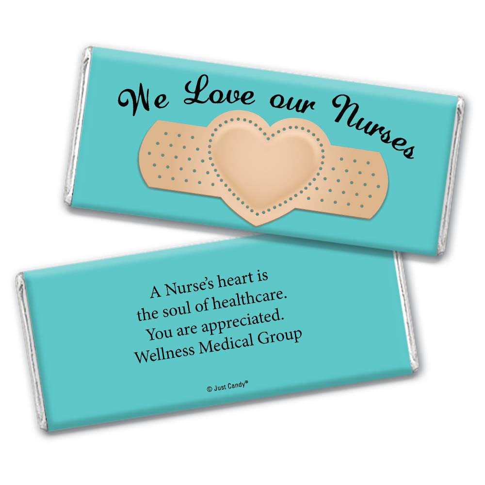 Personalized Nurse Appreciation Chocolate Bars - 24 Pack Gourmet Candy Gift Box for Nurses, Doctors & Healthcare Workers - Perfect for Thank You Gifts, Medical Staff Appreciation & Hospital Recognition Events