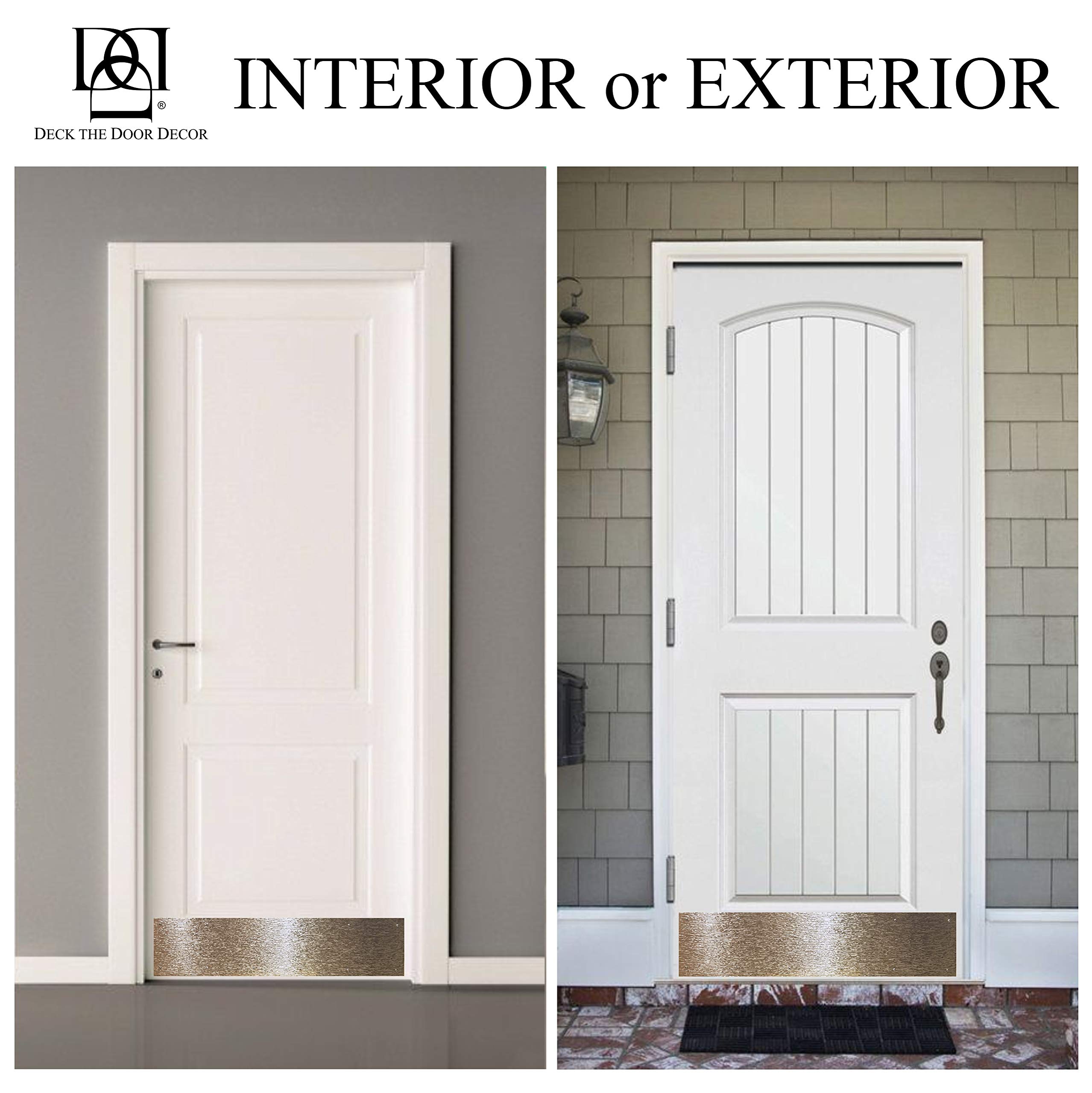Stainless Steel Door Kick Plate with Artisan Embossed Patterns - 6