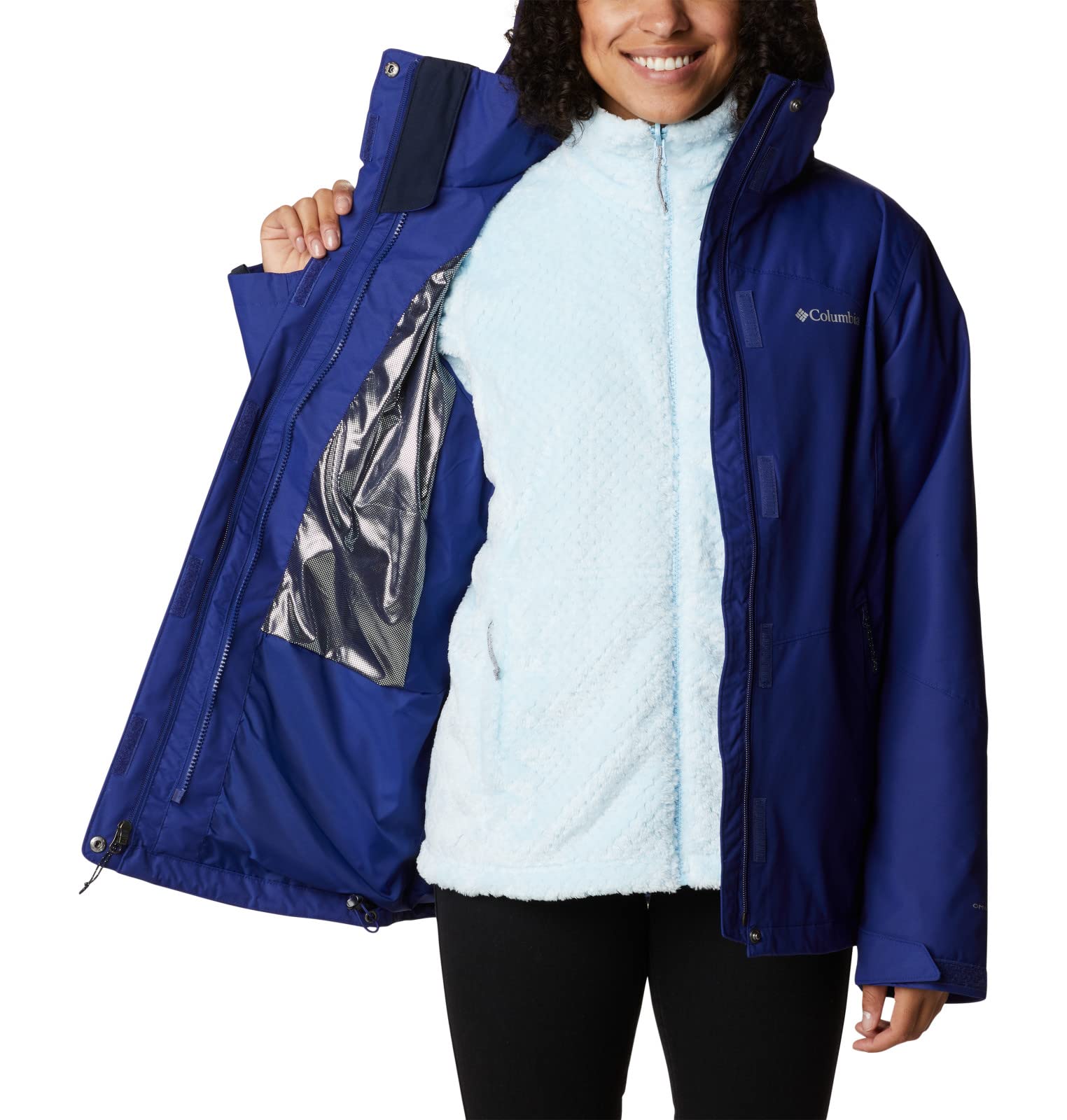 Columbia Women's Bugaboo II Fleece Interchange Jacket - Waterproof, Windproof & Breathable Winter Jacket for Hiking, Skiing & Outdoor Adventures