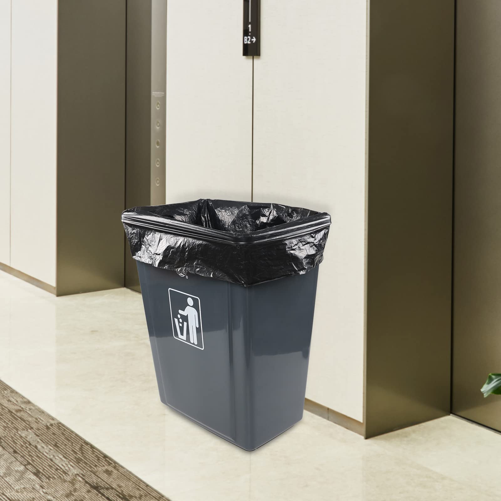 13 Gallon Black Trash Bags - Heavy Duty Tall Kitchen Garbage Bags (6 Rolls, 150 Count) | Perfect for Home, Office & Outdoor Waste Disposal