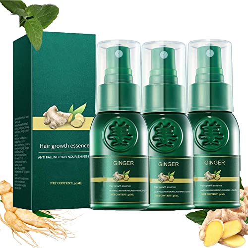 Shougagro Japanese Hair Growth Spray with Korean Ginseng & Ginger Extract - Fast Hair Regrowth Serum for Men & Women (3 Pack) - Promotes Thicker, Healthier Hair for Daily Use & Styling