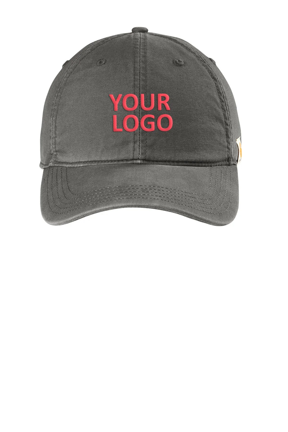 Carhartt Cotton Canvas Custom Caps for Men & Women - Durable Gravel Color Adjustable Hat for Work, Outdoor & Casual Wear