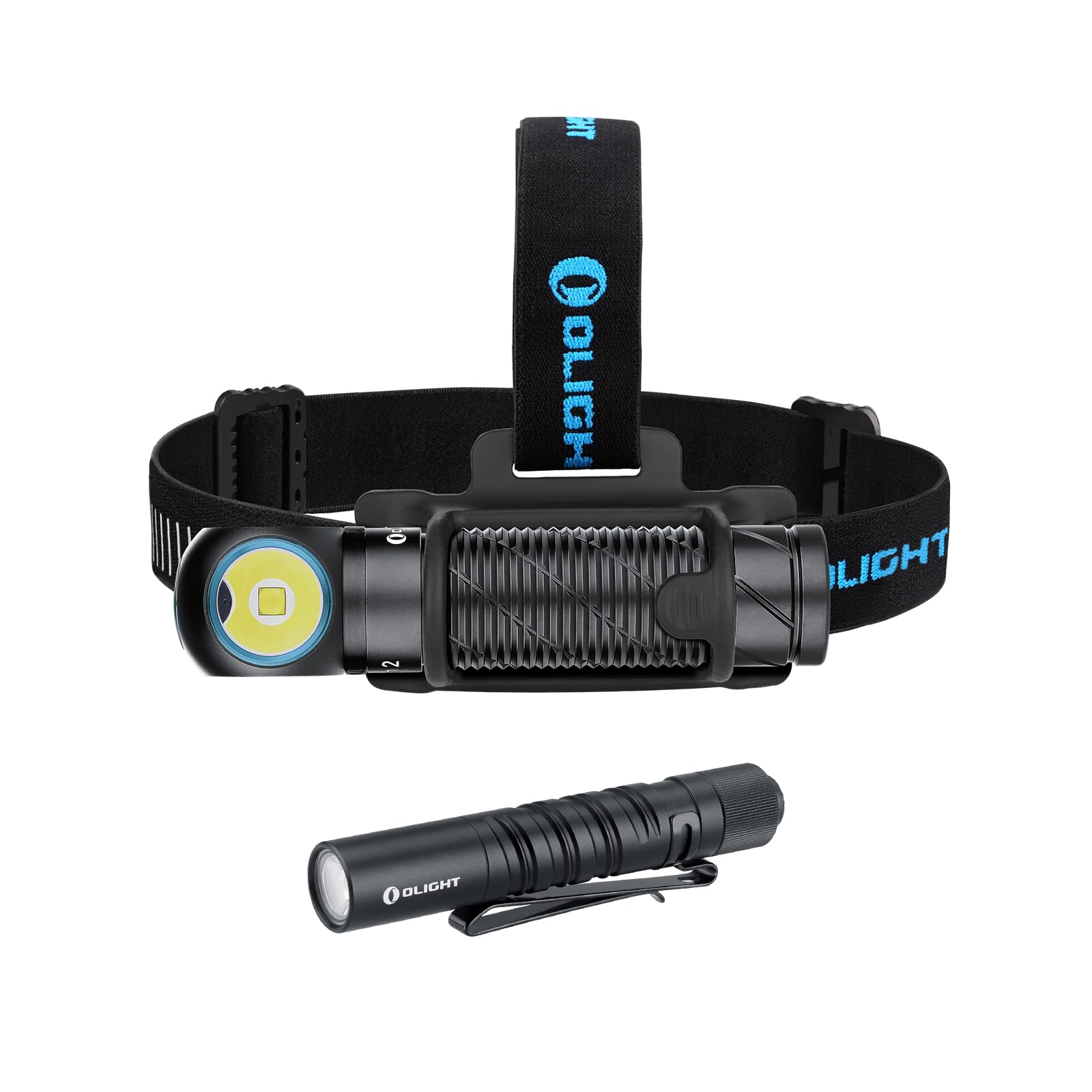 Olight Perun 2 2500 Lumens Rechargeable LED Headlamp with I3T EOS 180 Lumens Flashlight Bundle - Ultra-Compact, Multi-Functional for Camping, Hiking, Outdoor Adventures & Emergency Use