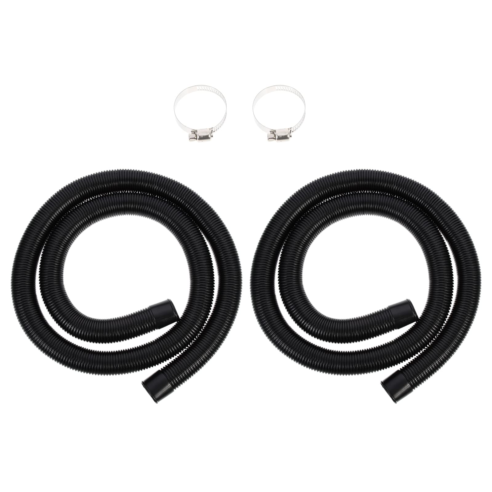 LUOZZY 2 Pack Swimming Pool Replacement Hose - Durable Black Pool Pump Hose for Above Ground & Inground Pools - Perfect for Pool Maintenance, Cleaning, and Water Circulation