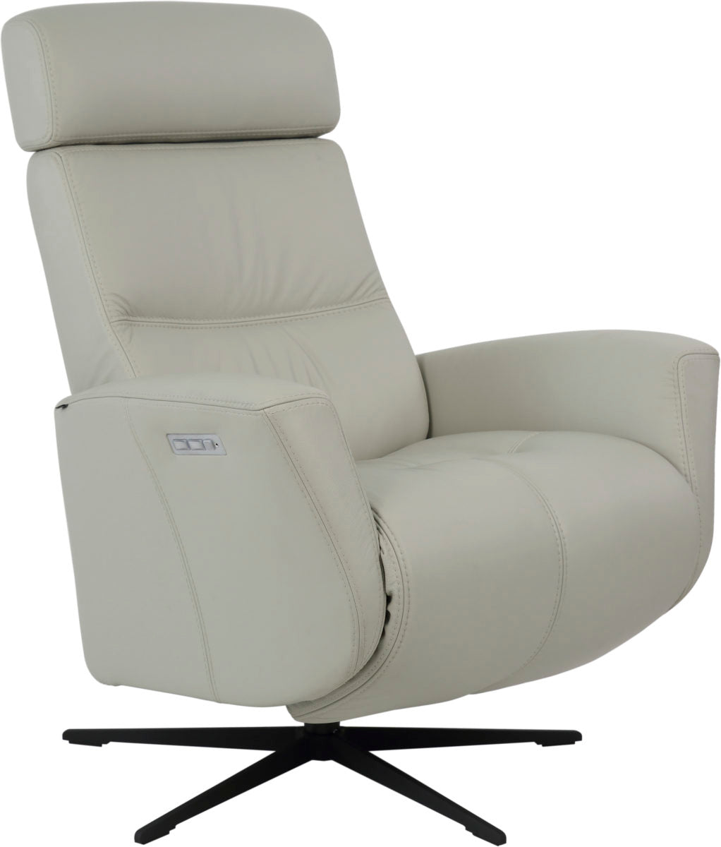 Fjords Magnus Modern Recliner Chair - Ergonomic PU Leather Lounge Chair with Adjustable Backrest & Footrest - Perfect for Living Room, Home Theater & Office Relaxation