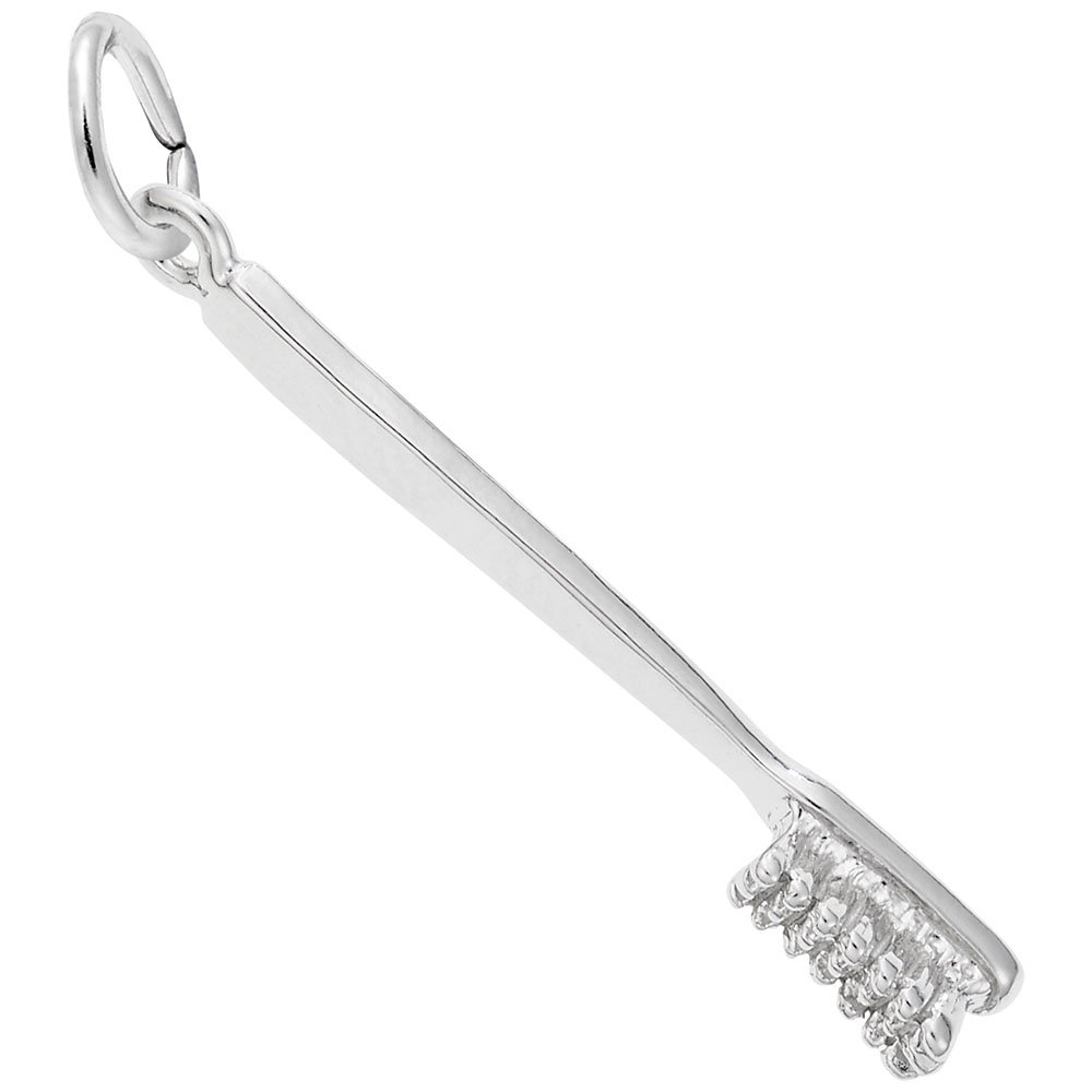 Toothbrush Charm for Jewelry Making - Sterling Silver Bracelet & Necklace Charms - Perfect for DIY Crafts, Gifts, and Pandora Style Jewelry