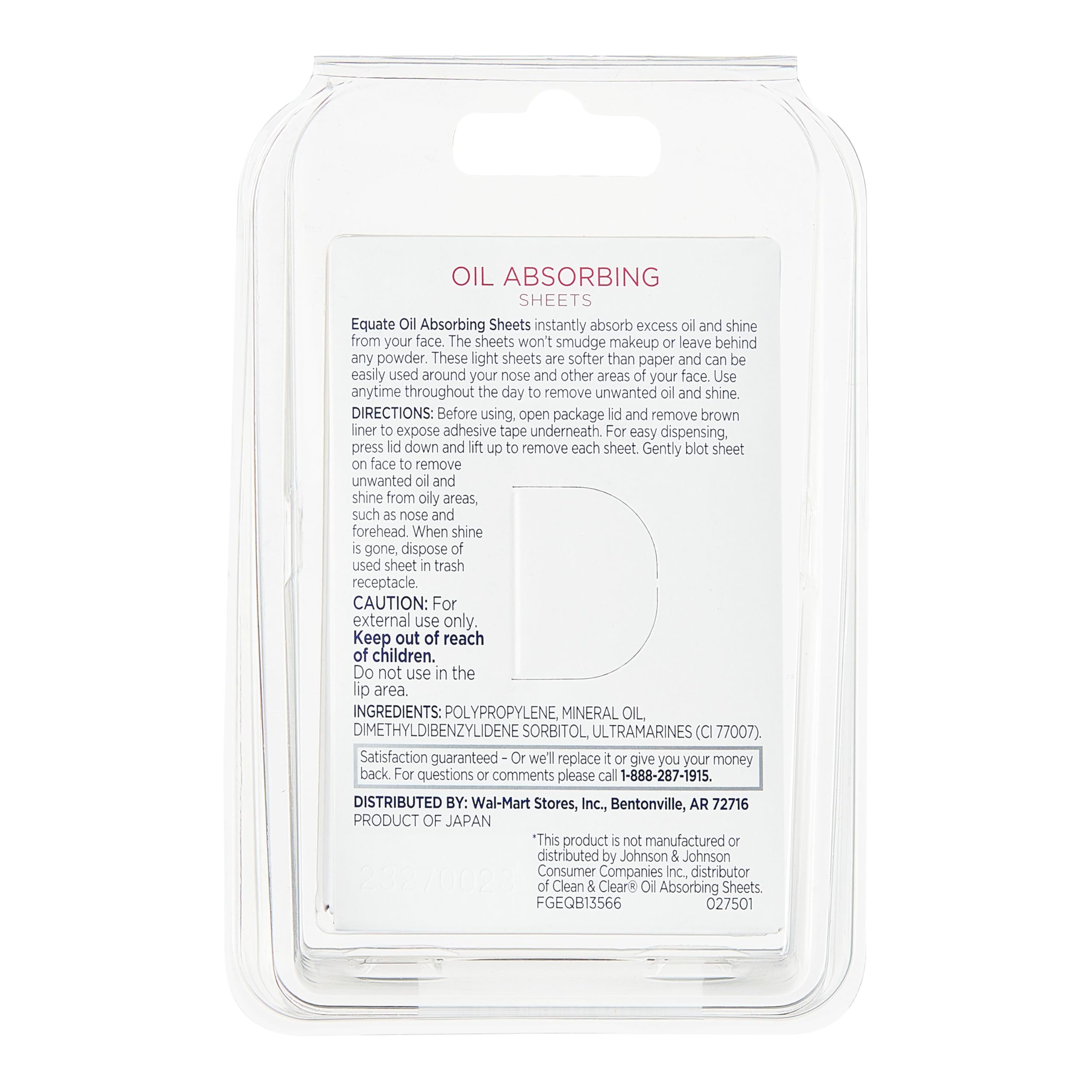 Equate Oil Absorbing Facial Blotting Sheets - 100 Count | Shine Control for Oily Skin | Perfect for Gym, Travel & Touch-Ups | Includes Gift Card Holder