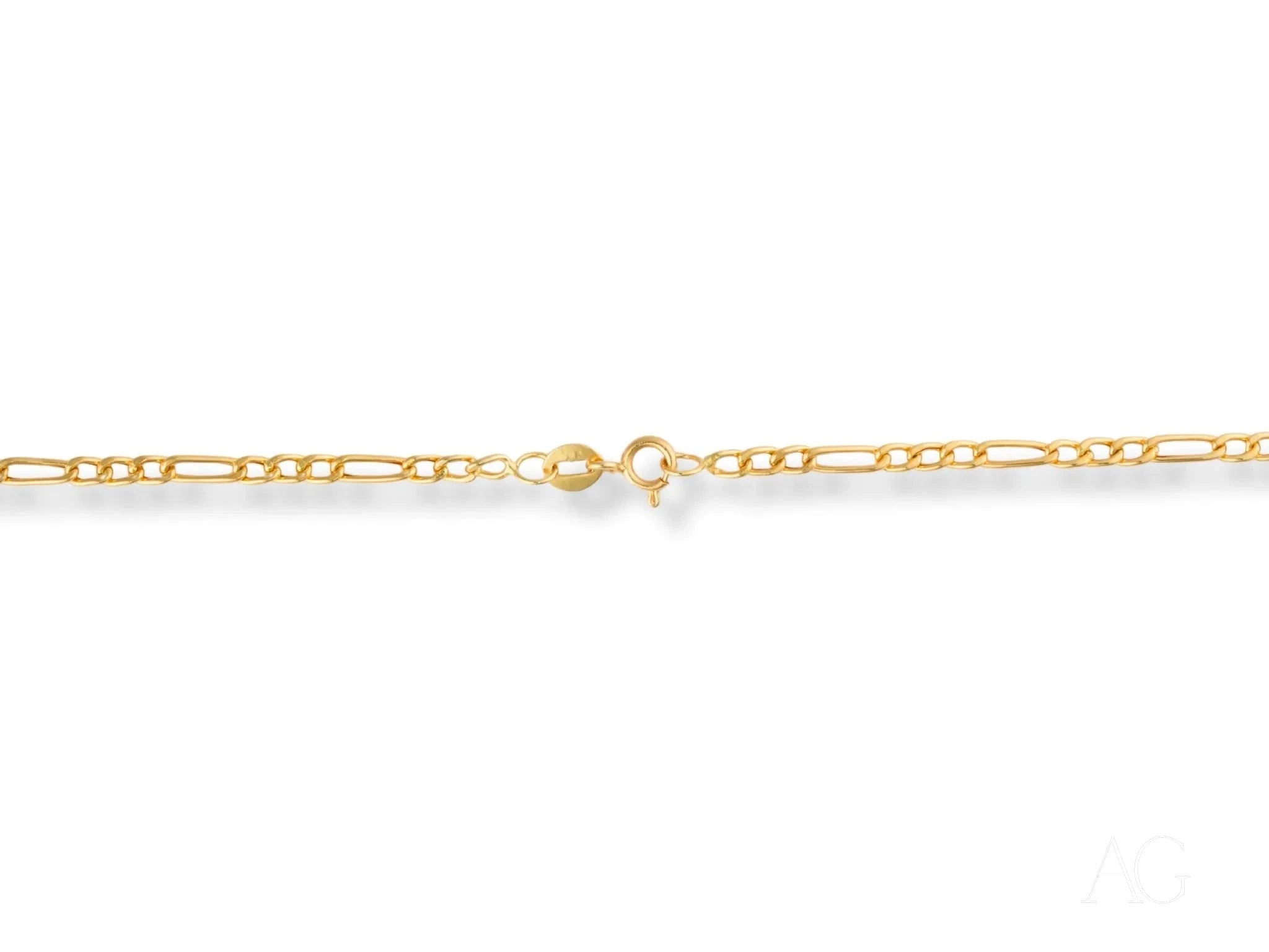 18K Gold Figaro Chain for Men & Women - Timeless Elegant Jewelry for Everyday Wear, Gifts & Special Occasions