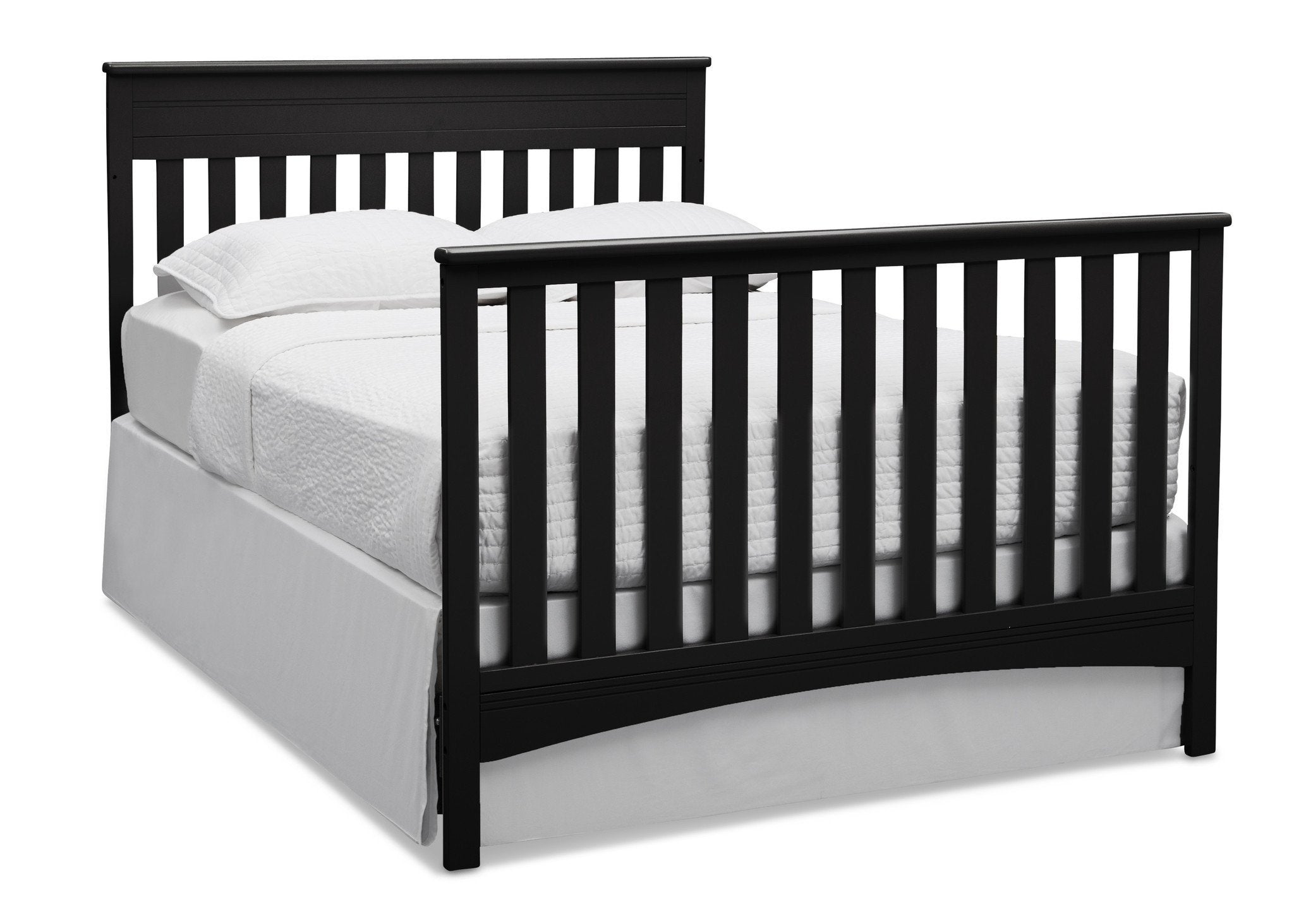 Fabio 4-in-1 Convertible Baby Crib - Toddler Bed, Daybed & Full-Size Bed - Safe Nursery Furniture for Boys & Girls - Perfect for Bedrooms, Daycare & Guest Rooms