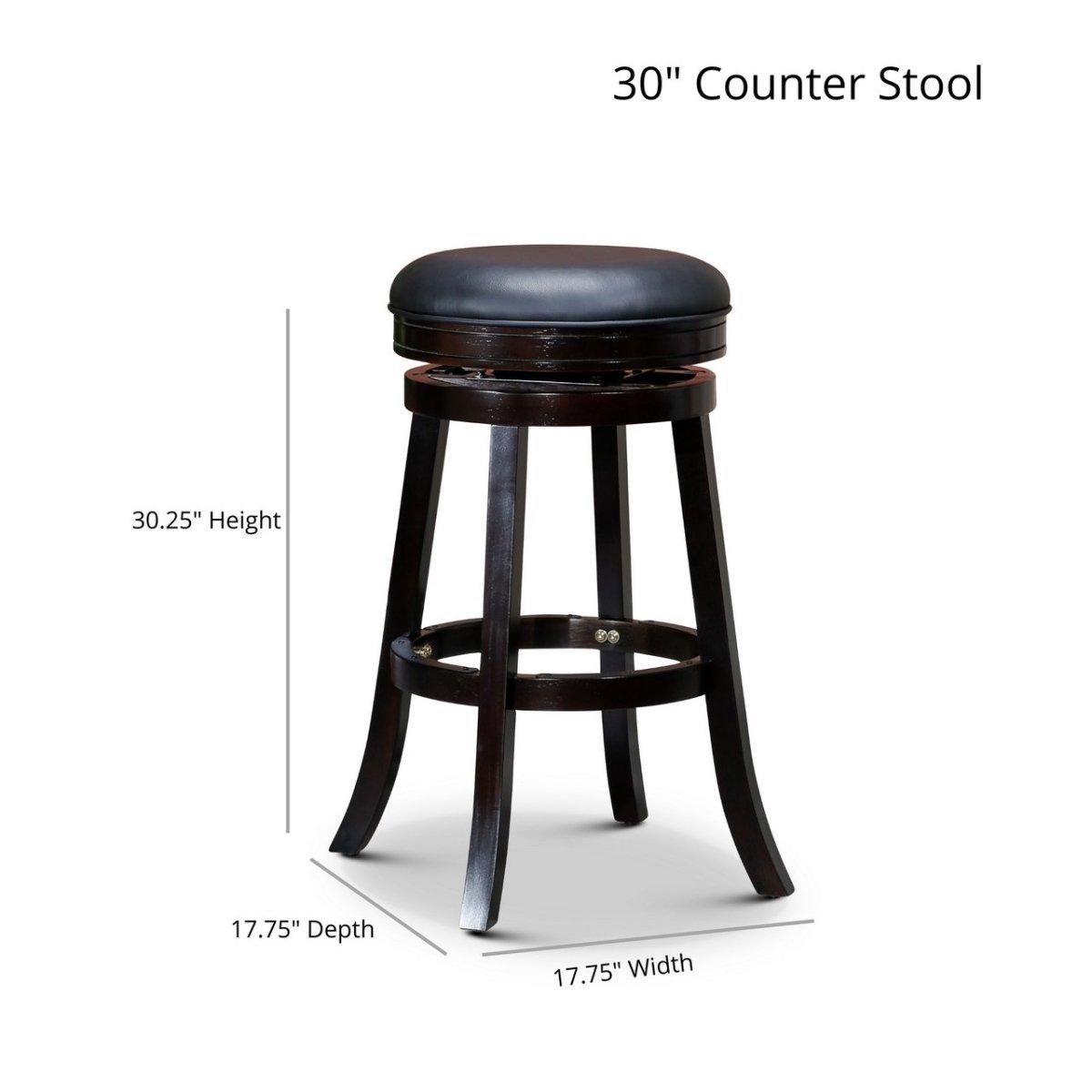 Premium Backless Fabric Swivel Stool - 24