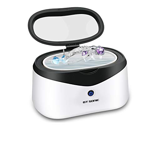 Ultrasonic Jewelry Cleaner Machine - Professional Silver Jewelry Cleaner for Rings, Watches, Coins & More | Includes Watch Holder, Cleaning Basket & 304 Stainless Steel Tank (21oz) | Perfect for Eyeglasses, Razors, Earrings, Necklaces & Dentures | Home & Jewelry Store Use