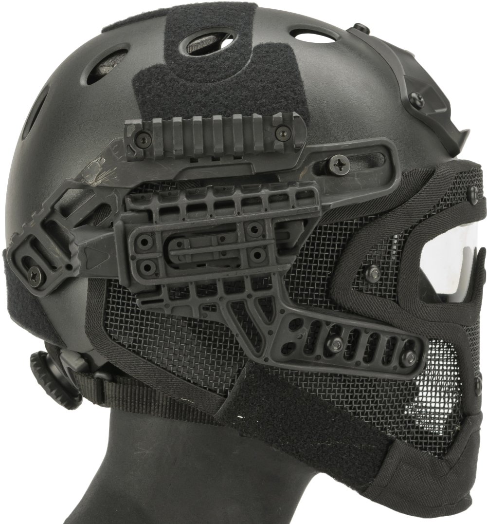Matrix Legionnaire Full Head Coverage Airsoft Mask - Protective Headpro, Face Pro & Goggles System (Black) | Ideal for Airsoft Battles, Tactical Training & Outdoor Shooting Sports