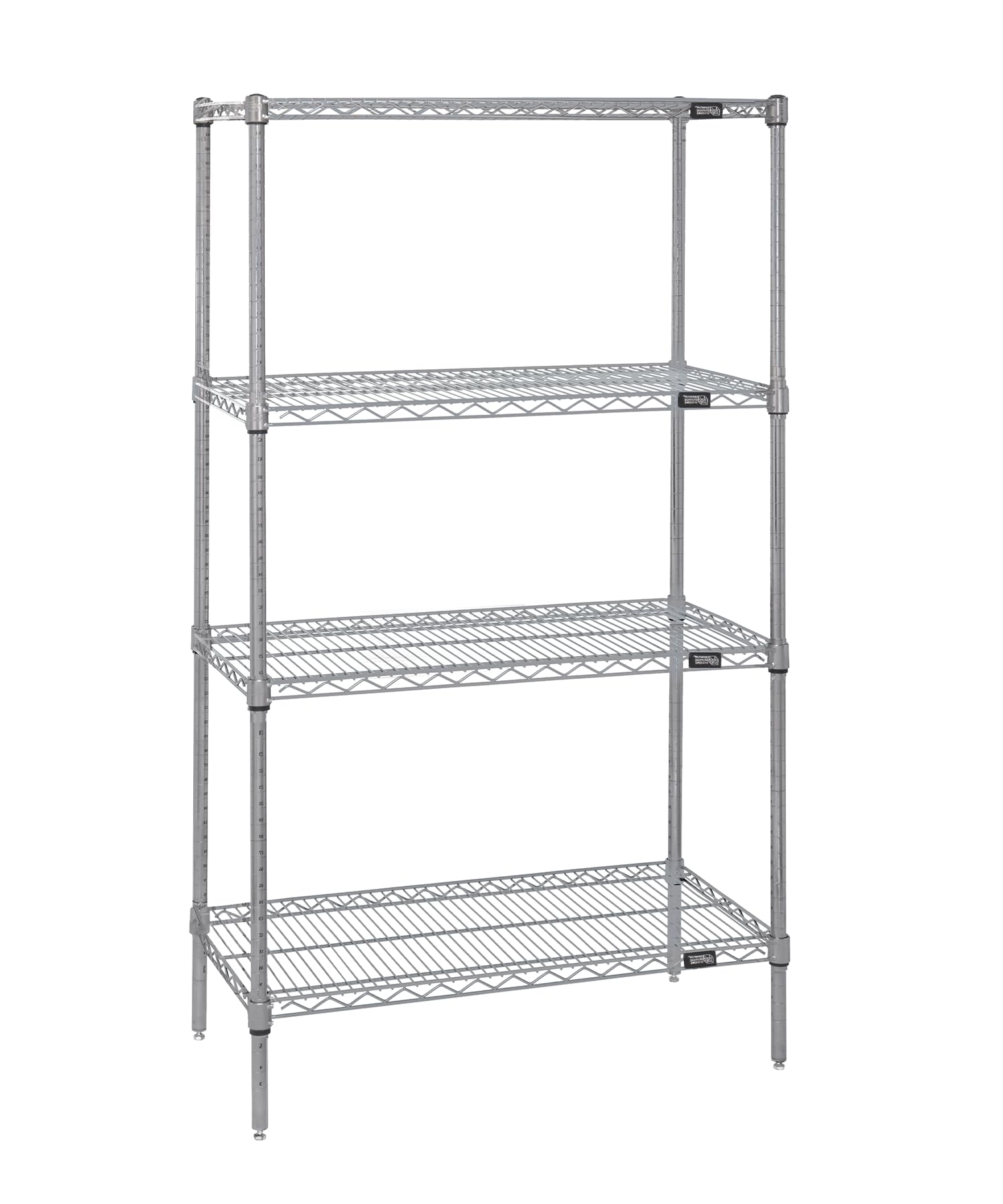 Quantum Storage Systems WR86-3048S 4-Tier Stainless Steel Wire Shelving Unit - 86