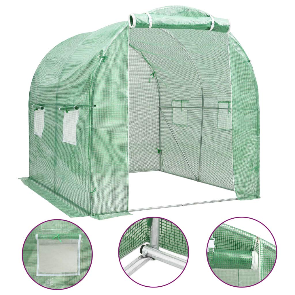 **Walk-in Greenhouse for Plants - 43.1 ft² Quick Setup Indoor/Outdoor Gardening Canopy with Roll-Up Zipper Door (78.7