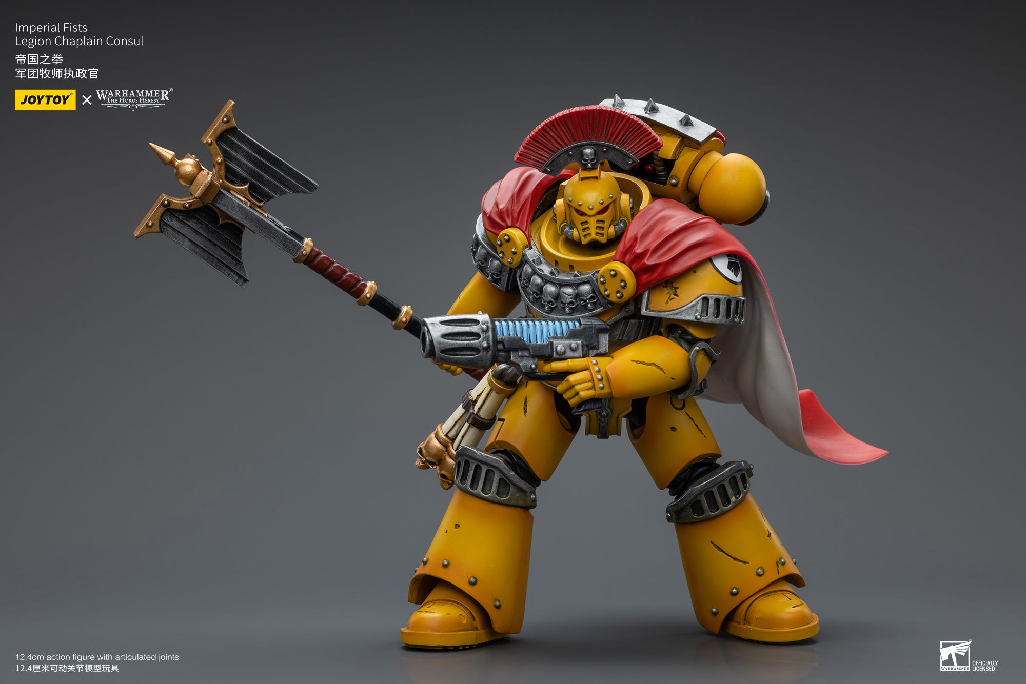 JOYTOY 1/18 Scale Warhammer 40K The Horus Heresy Imperial Fists Legion Chaplain Consul Action Figure - Collectible Model for Warhammer Fans & Tabletop Gaming Enthusiasts