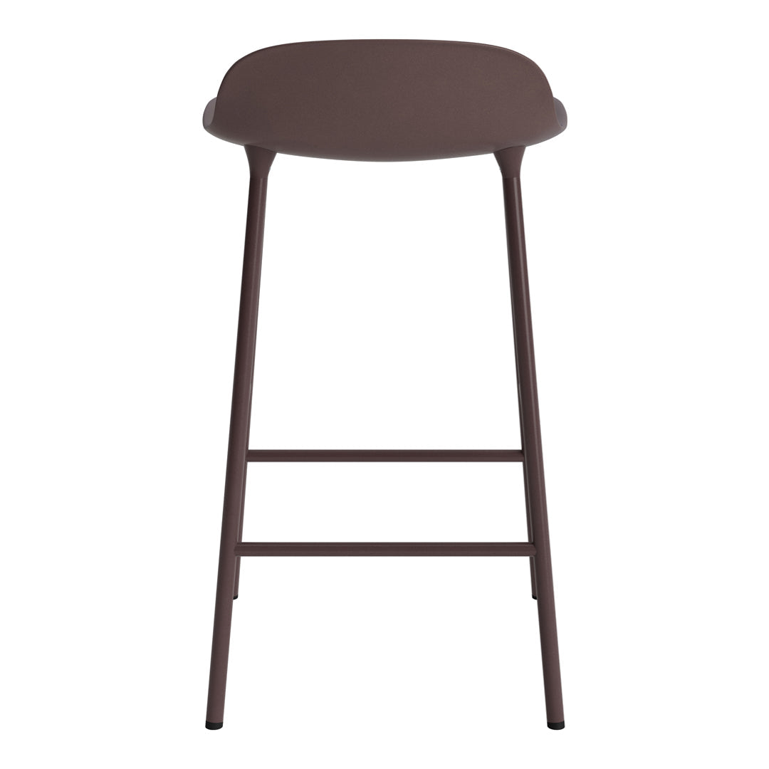 Modern Metal Leg Form Counter Stool - Bar Stool for Kitchen Island, Breakfast Nook & Home Decor - Adjustable Height Contemporary Dining Stool