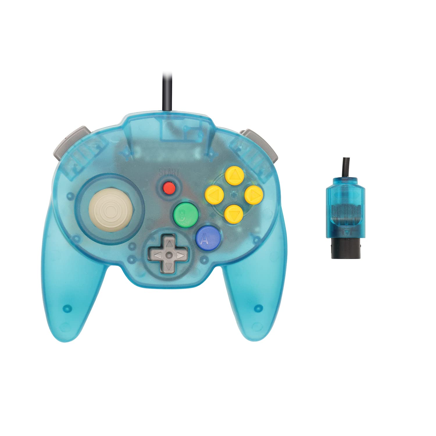 Intec Gaming Warrior 64 Wired Controller for Nintendo 64 N64 Console - Blue | Compatible with Original N64 System | Perfect for Retro Gaming & Multiplayer Sessions