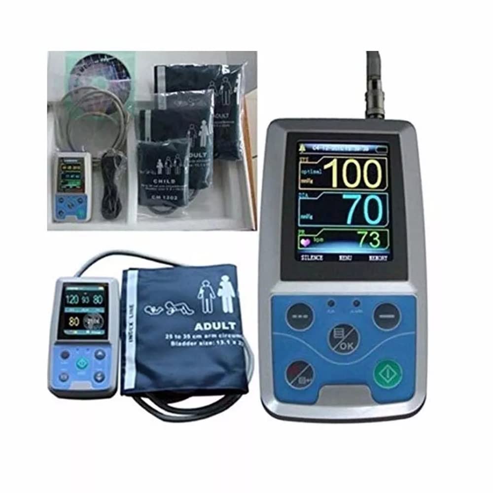 Contec Ambulatory Blood Pressure Monitor - Portable 24-Hour ABPM Device for Home & Clinical Use, Grey - Ideal for Hypertension Monitoring & Cardiovascular Health Tracking