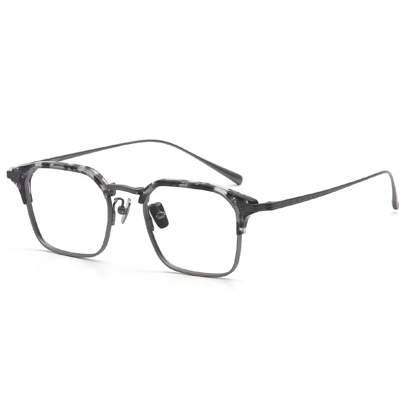 Stylish Aror Unisex Full Rim Square Titanium Acetate Eyeglasses Frame 494200 - Lightweight & Durable for Work, Reading & Everyday Fashion
