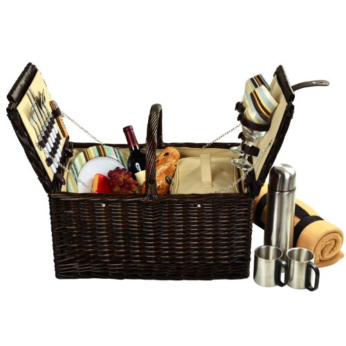 Brown Wicker- Santa Cruz Plates/Napkins