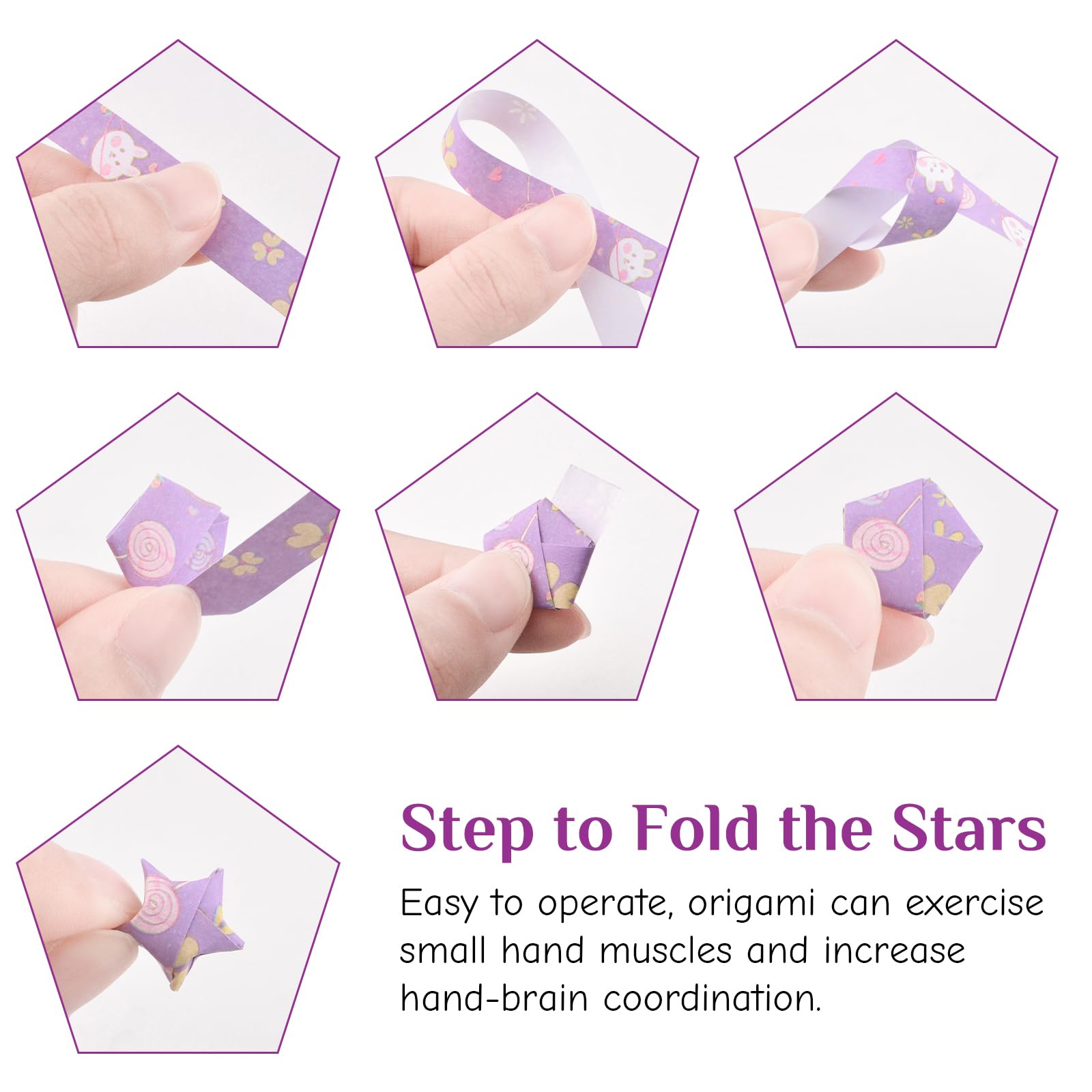 2160 Pieces Origami Star Paper Strips - DIY Lucky Star Paper for Handmade Cards, Home Decor, Party & Craft Decoration | Perfect for Gift Wrapping, Scrapbooking & Relaxation Therapy