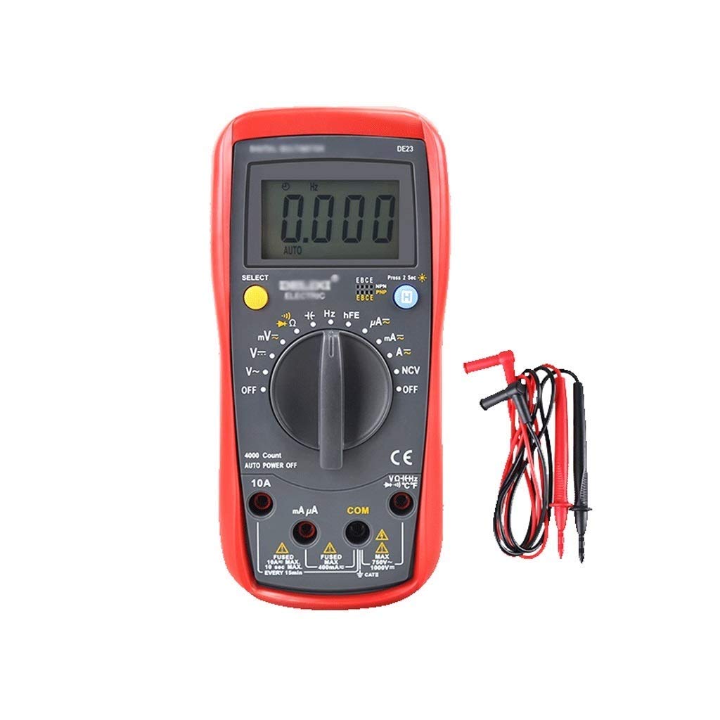Auto Ranging Digital Multimeter - AC/DC Voltage Current Tester with Ohm, Capacitance, Frequency, Diode & Transistor Testing, Backlit LCD Display | Perfect for Home Electrical Repairs, Automotive Diagnostics & Electronics Projects