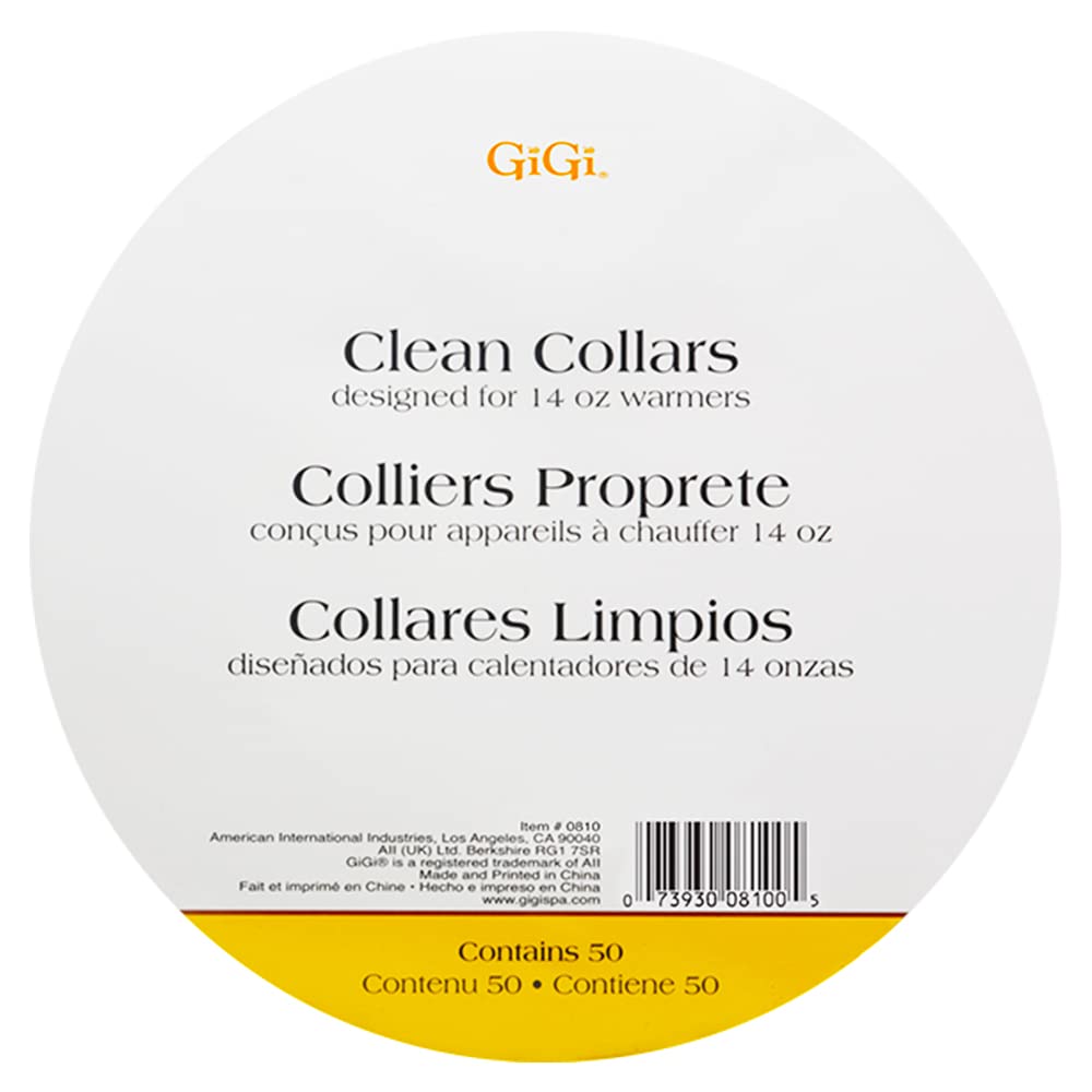 GiGi Clean Collars for 14-Ounce Wax Warmers - 50 Pack | Wax Warmer Replacement Rings | Perfect for Scented Wax Melts & Aromatherapy at Home