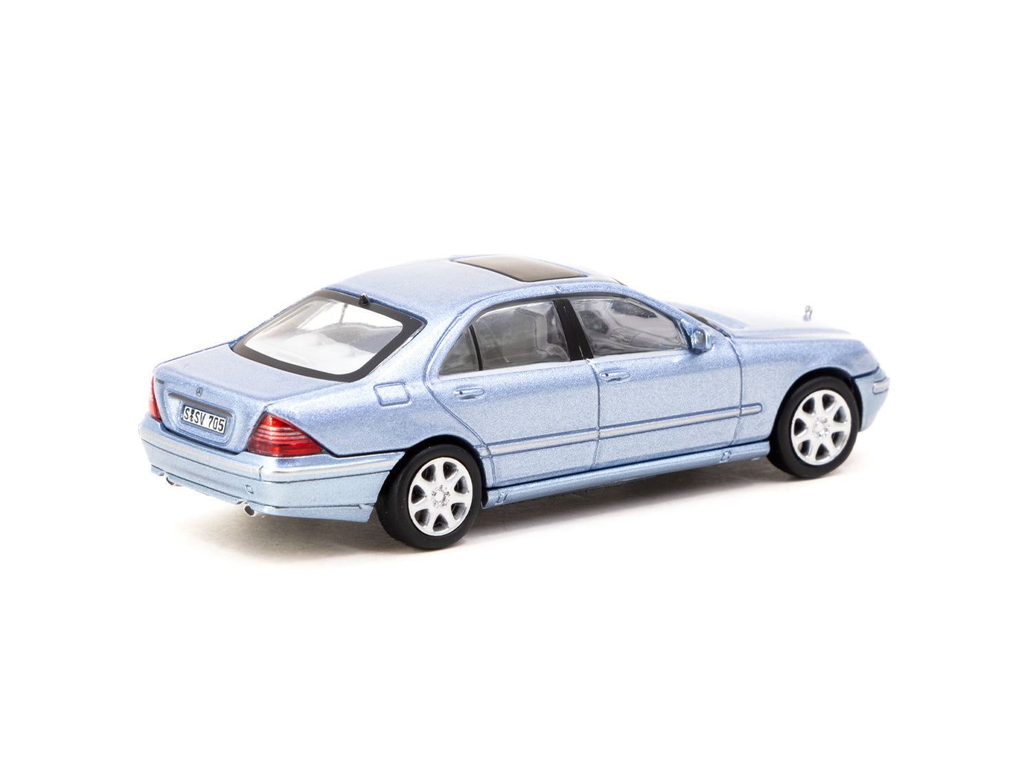 Tarmac Works 1/64 Scale Mercedes Benz S Class Diecast Model Car - Horizon Blue Metallic - Collectible Miniature Vehicle for Display & Racing - Perfect for Car Enthusiasts & Model Collectors