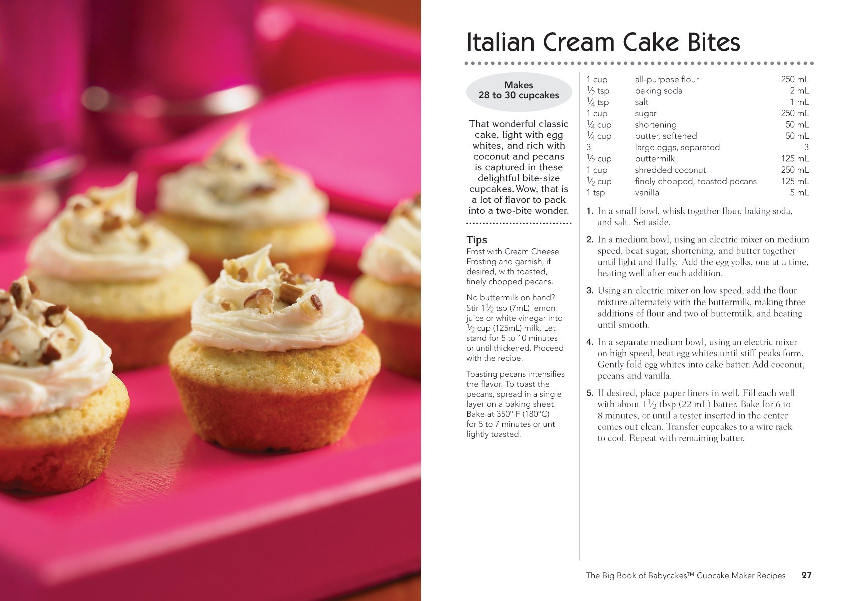 Babycakes Cupcake Maker Recipe Book - Easy Homemade Bite-Sized Cupcakes for Parties, Holidays & Family Baking Fun | Best Mini Dessert Ideas for Kids & Adults