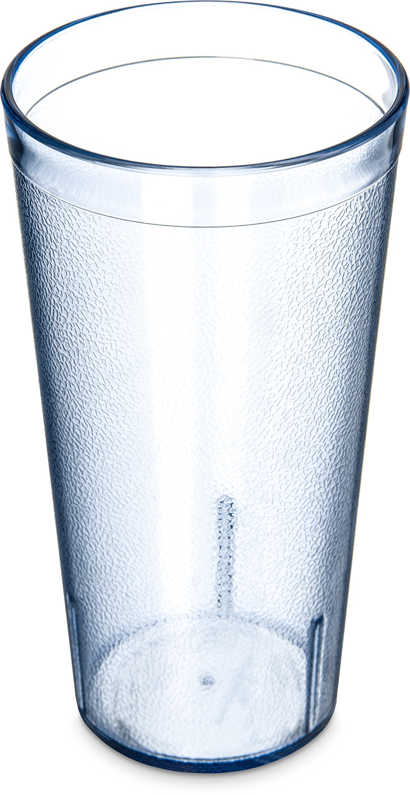 Carlisle 20oz Stackable Plastic Tumblers with Pebbled Exterior - Durable Blue Drink Cups for Restaurants, Catering, Kitchens & Events (Pack of 72) - Perfect for Iced Coffee, Smoothies, and Beverage Service