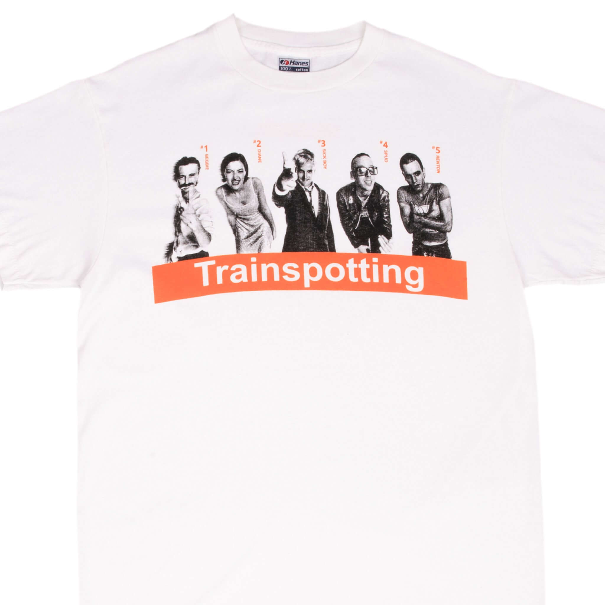 Vintage Trainspotting Movie T-Shirt - Large Size, 100% Cotton, Made in USA - Perfect for Movie Fans & Casual Wear
