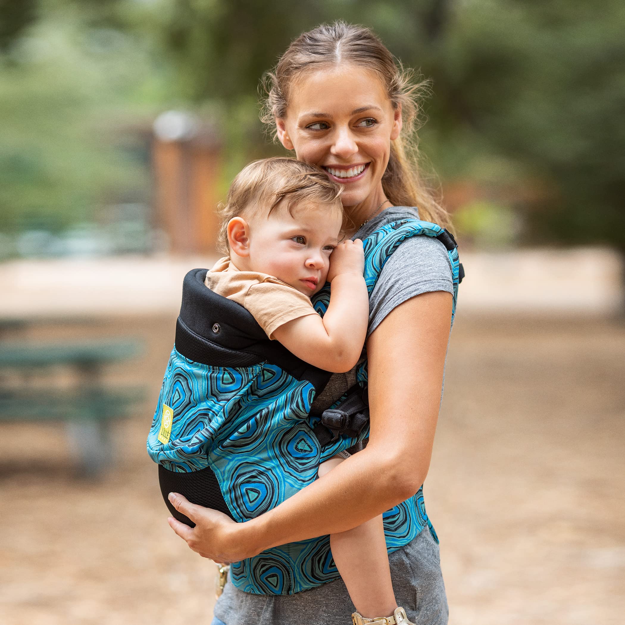LÍLLÉbaby 3-in-1 Ergonomic Baby Carrier with Lumbar Support & Breathable Mesh - Toddler Carrier for Kids 25-60 lbs - Comfortable for Hiking, Travel, Shopping & Daily Use - Blue Agate - Perfect for Parents, Outdoor Adventures & Family Activities