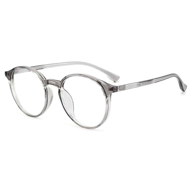 Bclear Unisex Full Rim Round TR90 Titanium Eyeglasses Frame 90302 - Lightweight & Durable Glasses for Work, Reading, and Everyday Wear