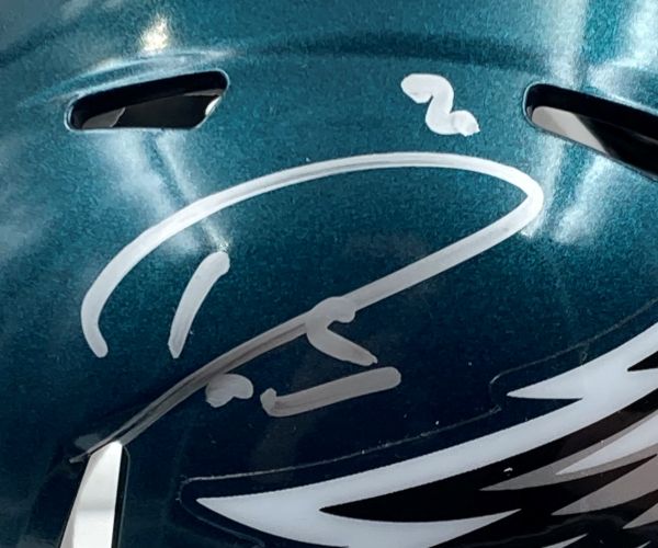 Darius Slay Autographed Philadelphia Eagles Mini Helmet with Super Bowl 59 LIX Case - Signed NFL Collectible for Eagles Fans, Sports Memorabilia Display, and Football Gift Idea